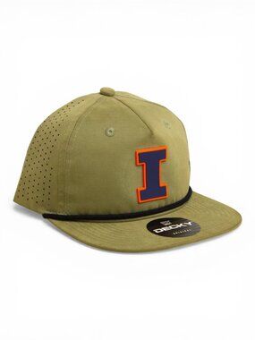 Illinois Fighting Illini Navy 3D Perforated Rope Hat- Loden/ Black